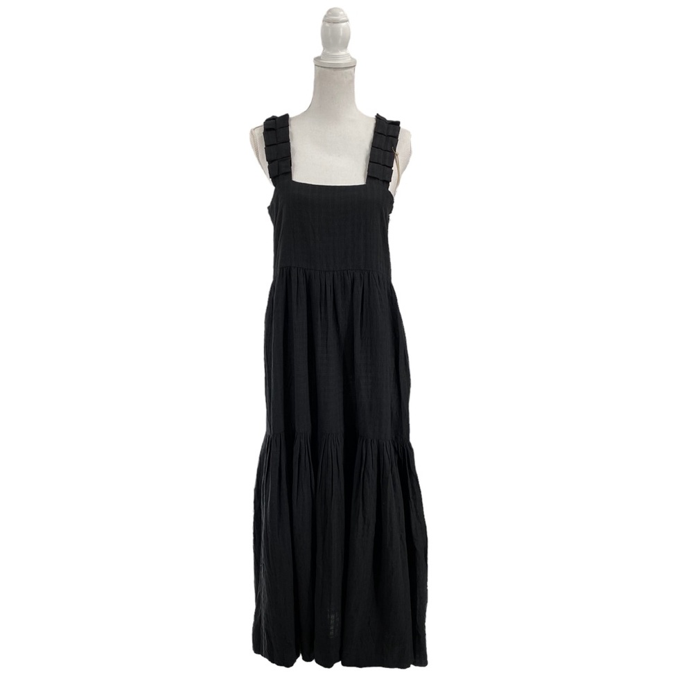 Mirth NEW Tuckernuck Exclusive Black Rio Cotton Handmade Maxi Dress Size S - Picture 4 of 12
